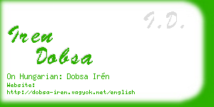 iren dobsa business card